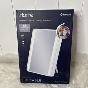 NEW iHome Lighted Vanity Mirror with Bluetooth Speaker Portable